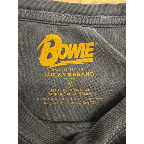 David Bowie Lucky Brand T-shirt Women Size M - Picture 6 of 9